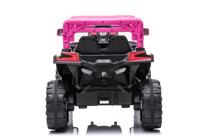 12V7A*1 30W*4 One Button Start, Forward And Backward, High And Low Speed, Music, Front Light, Power Display, Two Doors Can Open, 2.4G R / C, Seat Belt Four Wheel Absorber Kids Ride On Car