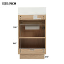 Bathroom Vanity With Reversible Resin Sink, Cabinet & Zinc Alloy Handles - Wood