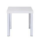 Harta - End Table - White High Gloss & Chrome