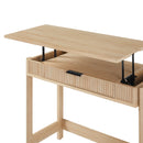 Transitional Reeded Writing Desk With Drawer