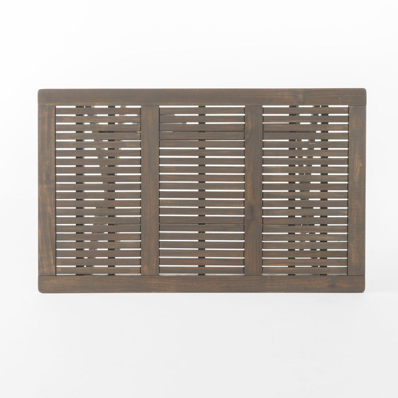 Blissique - Outdoor Foldable Wood Dining Table With Slat Design