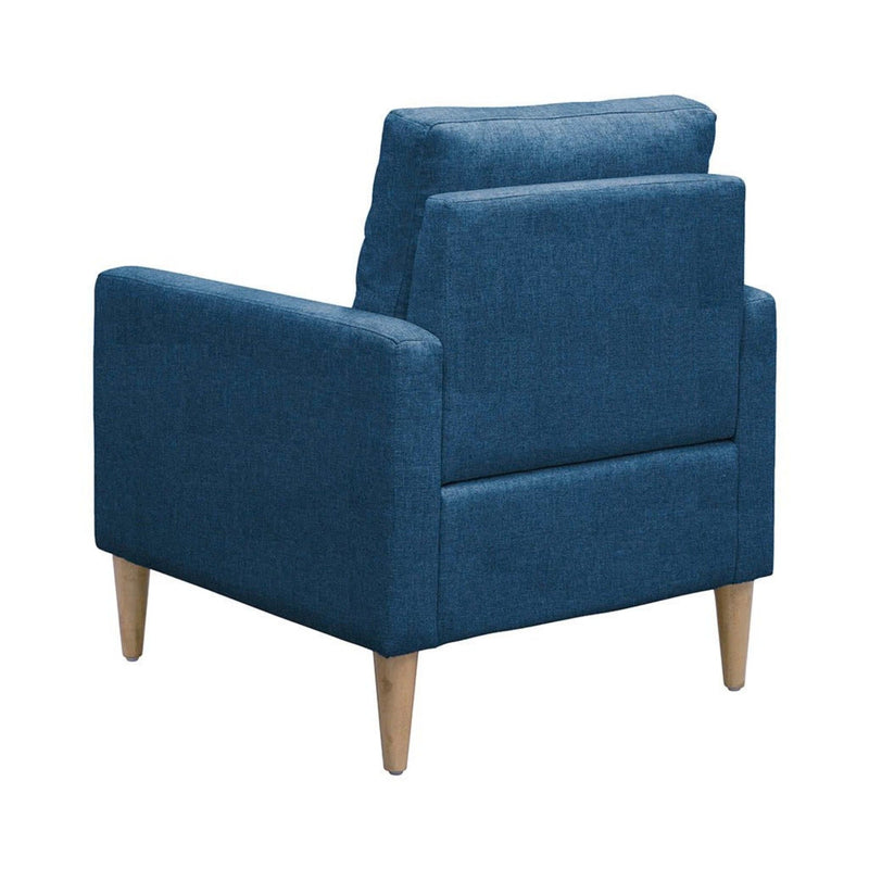 Contemporary Tufted Back Accent Chair With High Density Foam Support - Blue