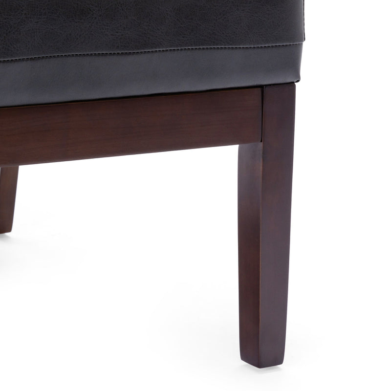 Contemporary Accent Chair With Tufted Waffle Stitch - Black