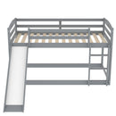 Durable Bunk Bed With Convertible Slide And Ladder