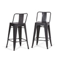 Rayne - Curved Back Metal Stool (Set of 2)