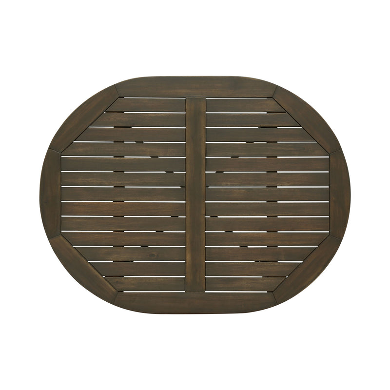 Outdoor Acacia Wood Bar Table With Slat Top