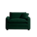 Modern Classic Corduroy Fabric Single Chair Deep Seat Sofa With Pillow