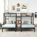 Metal Bunk Bed With Storage Shelves Staircase