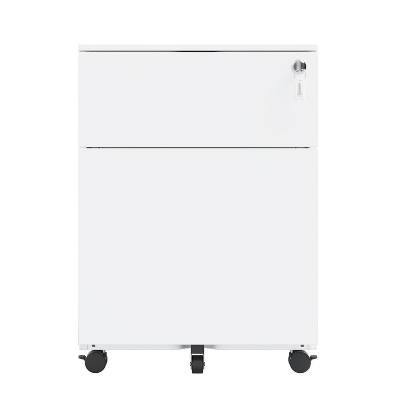 2 Drawer Mobile File Cabinet With Lock Steel File Cabinet For Legal / Letter / A4 / F4 Size / Home / Office Design