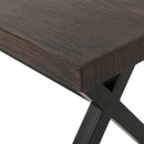 Modern Aluminum Outdoor Dining Bench With X Base