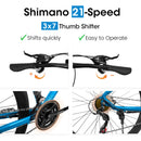 A28250 Road Bike With Aluminum Alloy Wheels, 21 Speed Gear System, Disc Brakes, Wide Tires