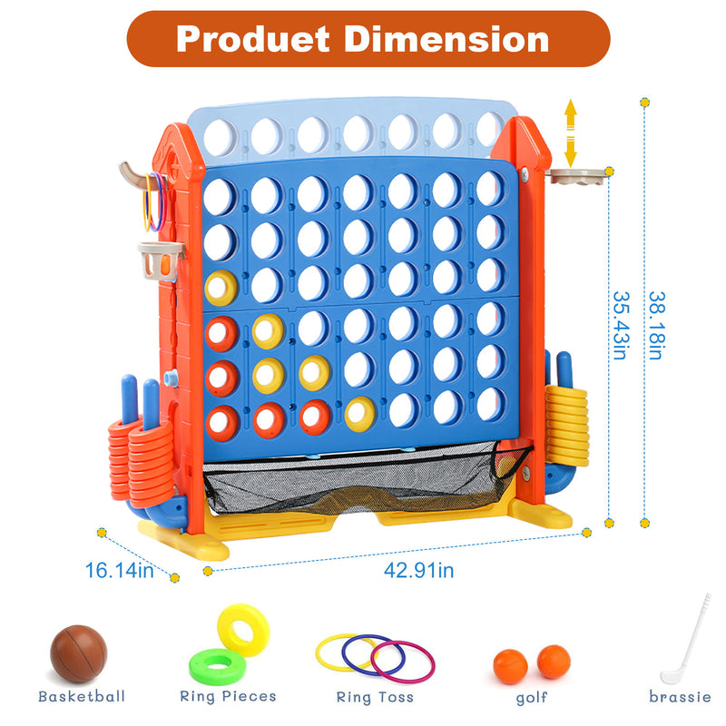 4 To Score Giant Game Set With Mesh Bag & Jumbo Connect 4
