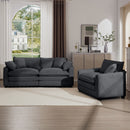 Elegant Corduroy Oversized Sectional Sofa Set With Deep Seats And Flexible Layout