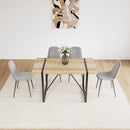 Modern Accent Dining Chairs Upholstered Seat, Metal Legs (Set of 4)