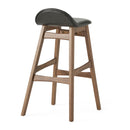 Contemporary Bar Stool With Stylish Seat And Small Backrest