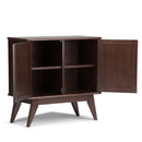 Draper - Mid Century Low Storage Cabinet - Medium Auburn Brown