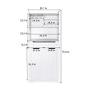 Modern Farmhouse Buffet Cabinet With Hutch Kitchen Storage Sideboard With Drawers & Barn Doors - White