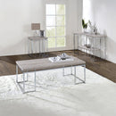 Chafik - Coffee Table - Natural Oak & Chrome - Atlantic Fine Furniture Inc