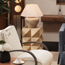 Side Table With 3D Embossed Pattern Design