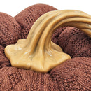 Pumpkin Ornament Decor For Holiday Harvest Festival Fall Festival & Thanksgiving (Set of 2) - Dark Brown