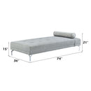 Quenti - Futon - Gray Melange Velvet - Atlantic Fine Furniture Inc