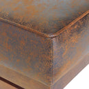 Temzyl - Mid Century Modern Microfiber Ottoman