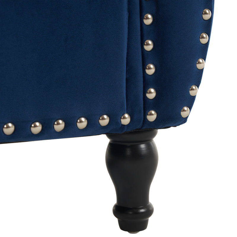 Luxurious Velvet Multifunctional Storage Ottoman Bench With Pillow