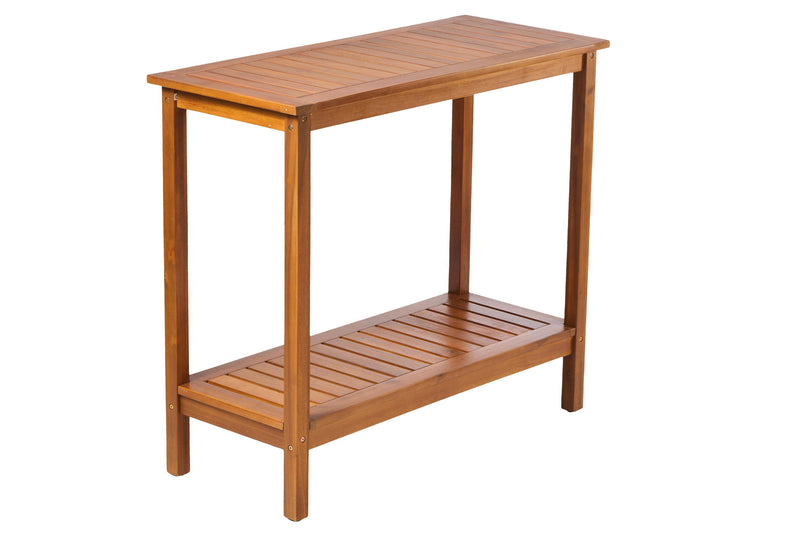 Workstation For Garden Balcony Garage, Acacia Console Potting Table