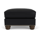 Bexley - Leather Ottoman, Nailhead Trim