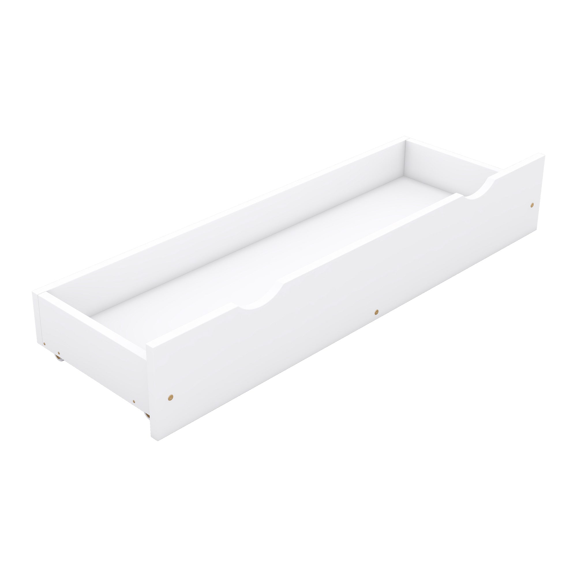 Wood Queen Size House Platform Bed with Guardrail and 2 Drawers, White (Expected Arrival Time:4.26) - Atlantic Fine Furniture Melbourne FL