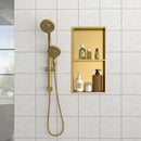 Modern Stainless Steel Shower Niche Double Shelf For Bathroom