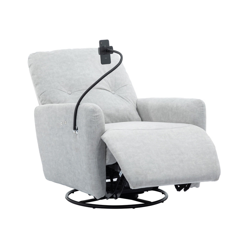 270° Swivel Electric Recliner Home Theater Seating Single Reclining Sofa Rocking Motion Recliner With A Phone Holder For Living Room