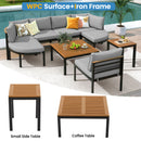 Outdoor Sectional Sofa Set Patio Seating Group With Cushions