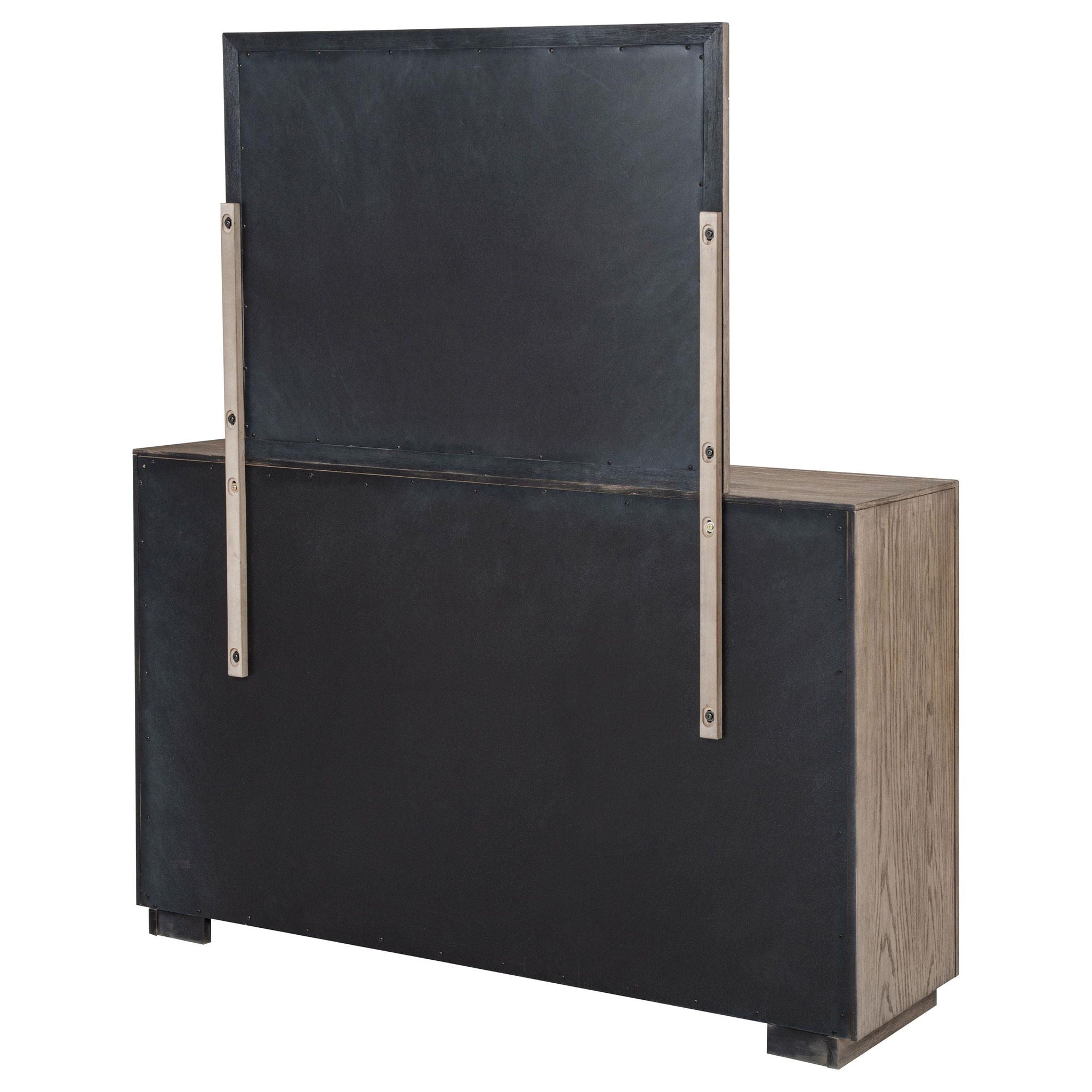 Kenora 6-drawer Dresser and Mirror Barley Brown