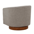 Miramar - Swivel Barrel Chair With Wooden Base