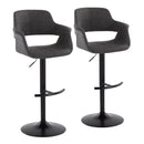 Vintage Flair - Mid Century Modern Adjustable Barstool With Swivel & Rounded T Footrest (Set of 2)