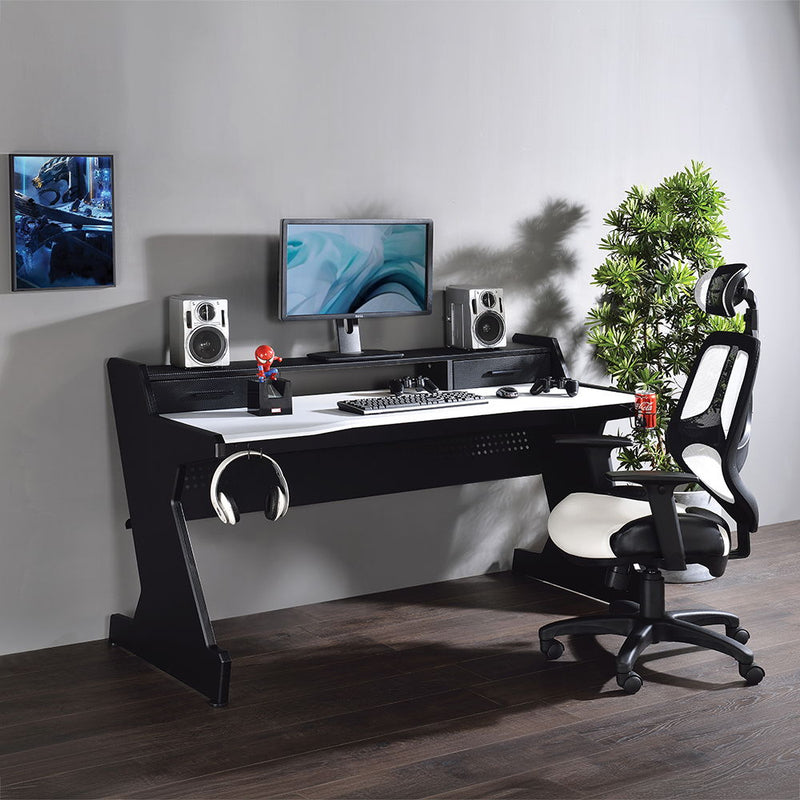 Bigga - Gaming Table - Black & White Finish - Atlantic Fine Furniture Inc