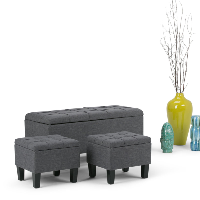 Dover - 3 Piece Storage Ottoman Contemporary Design