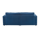Modern Square Arm Sofa With Soft Fabric Upholstery, Deep Cushions