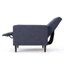 Mid-Century Modern Recliner With Button Tufted Waffle Stitch