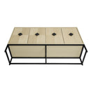 Carved 4 Door Sideboard With Storage, Adjustable Shelf