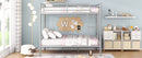 Full Over Full Metal Bunk Bed, Sliver