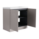 Contemporary Freestanding Bathroom Vanity With Resin Sink & Soft-Close Cabinet Doors
