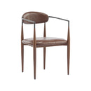 Modern Luxe Dining Arm Chair Set With Upholstery