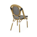Outdoor Rattan And Aluminum French Bistro Chair Set