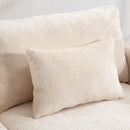 Mid Century Modern Chenille Fabric Loveseat Sofa, 2 Seat Upholstered Couch