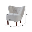 Zusud - Accent Chair - White Teddy Sherpa - Atlantic Fine Furniture Inc