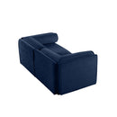 Stylish Chenille Sofa With Storage Seat And Cylindrical Backrest