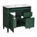 Bathroom Vanity & Top Sink, Modern Bathroom Storage Cabinet With 2 Drawers And A Tip-Out Drawer