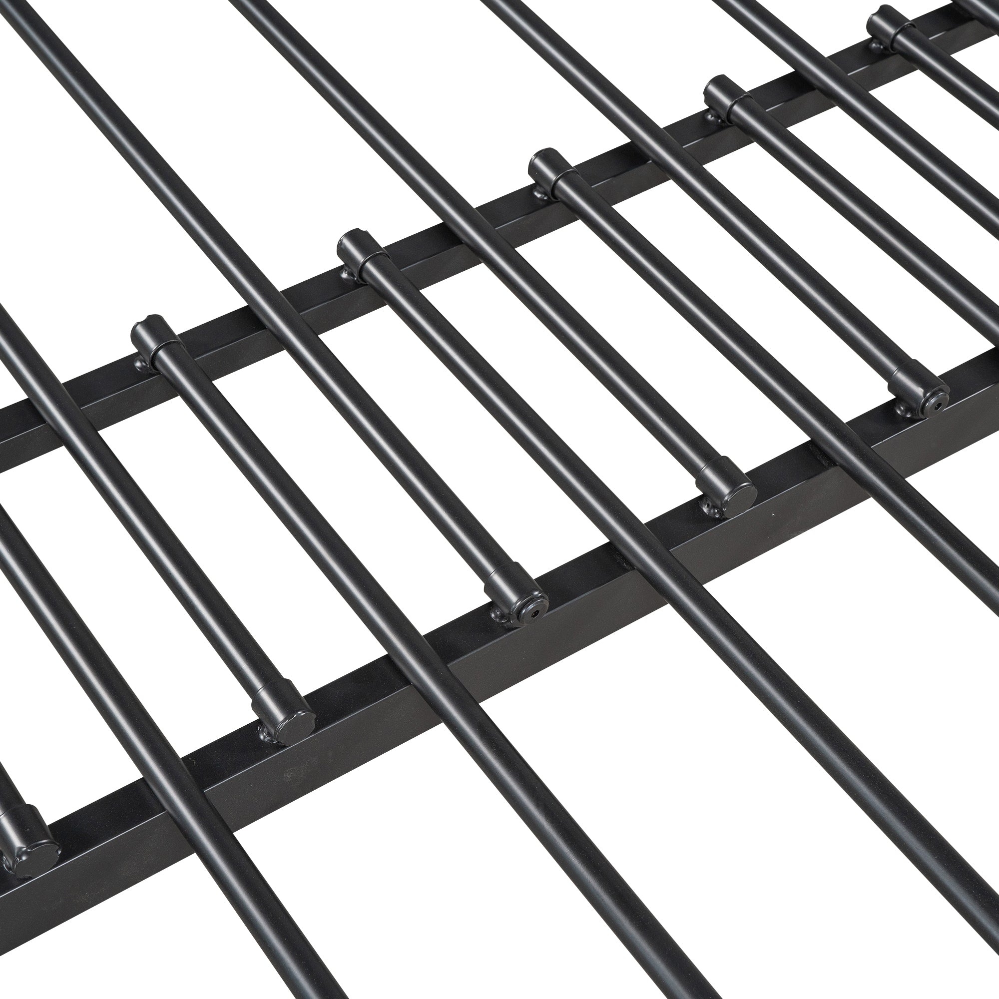 Twin Size Metal Daybed with Trundle, Daybed with Slat No Box required Black - Atlantic Fine Furniture Melbourne FL